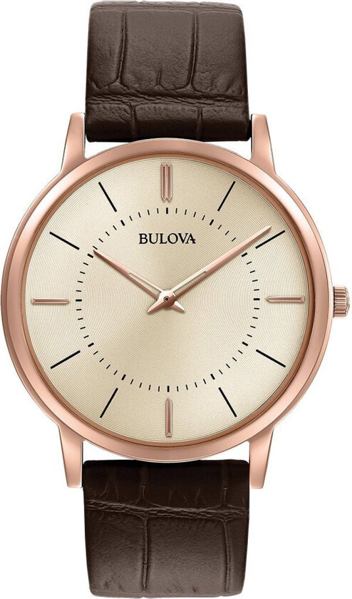 Herreklokke 97A126 Dress Beige/Lær Ø40 mm