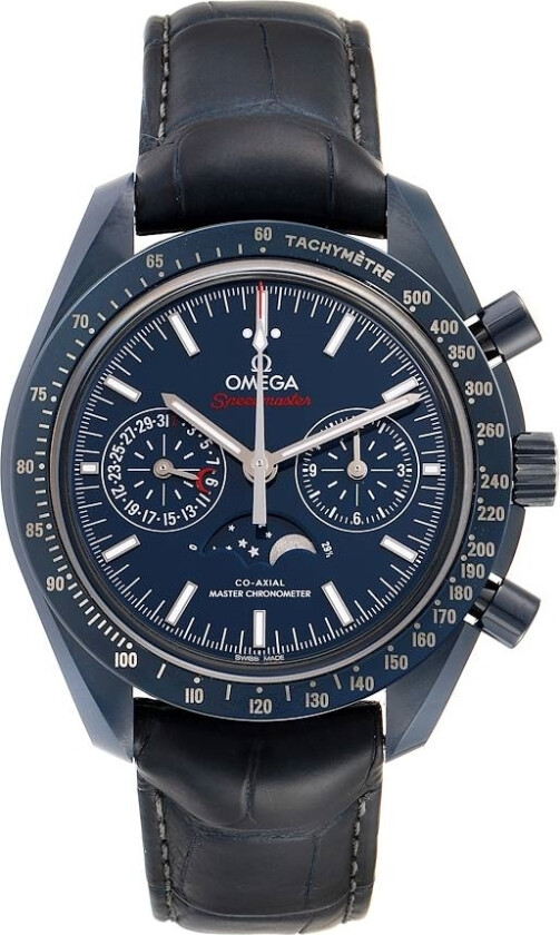 Herreklokke 304.93.44.52.03.001 Speedmaster Moonwatch Blå/Lær