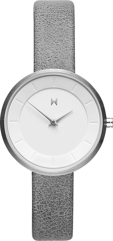 Dameklokke FB01-SGR Mod Hvit/Lær Ø32 mm