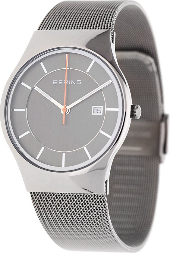 Herreklokke 11938-007 Classic Grå/Stål Ø40 mm