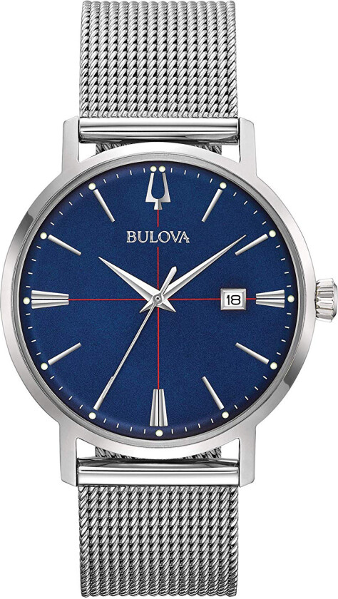 Herreklokke 96B289 Blå/Stål Ø39 mm