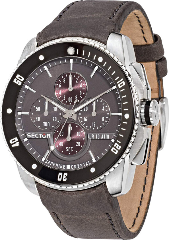 Herreklokke R3271903004 Grå/Lær Ø45 mm