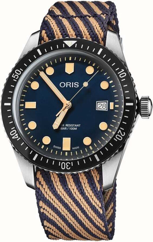 Herreklokke 01 733 7720 4035-07 5 21 13 Diving Blå/Tekstil Ø42