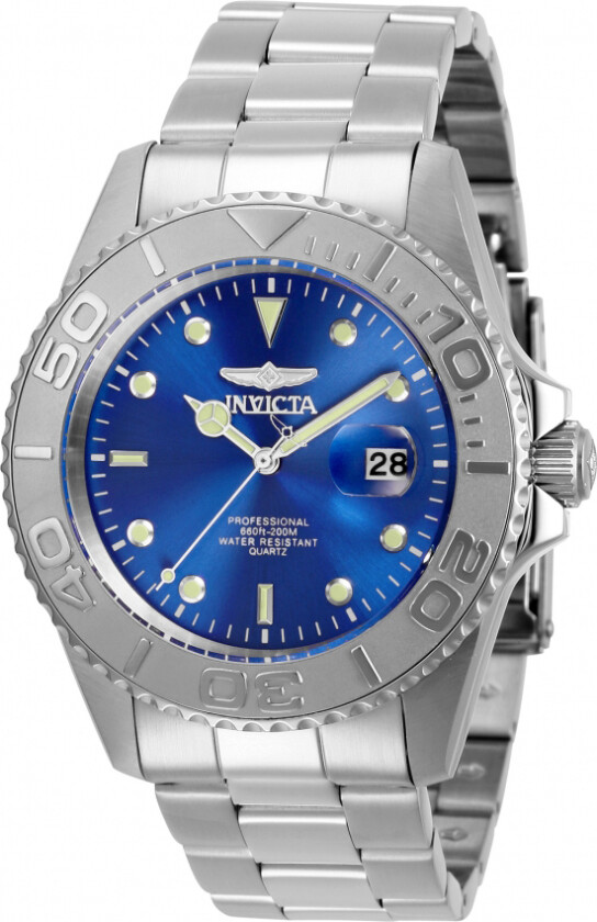 Herreklokke 29945 Blå/Stål Ø42 mm
