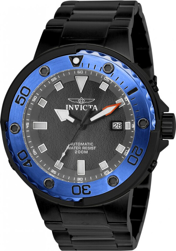 Herreklokke 24466 Grå/Stål Ø49 mm