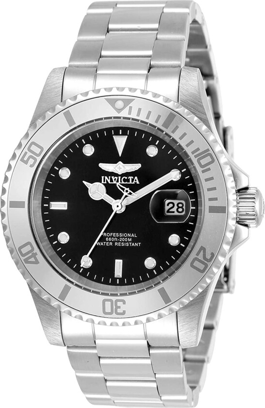 Herreklokke 34022 Pro Diver Sort/Stål Ø40 mm