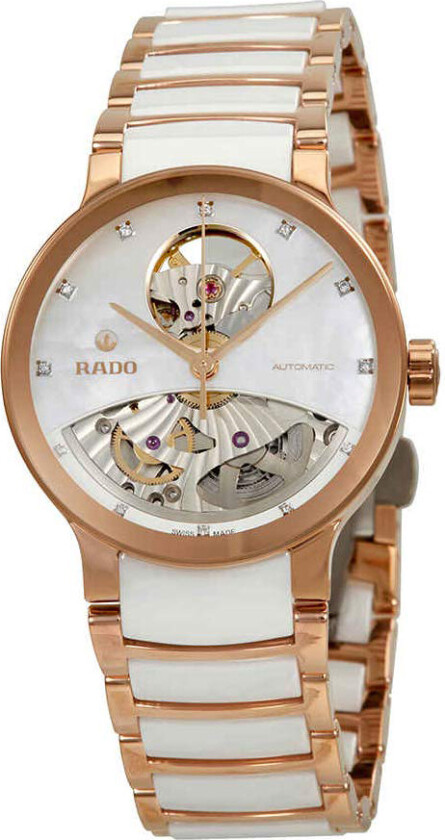 Dameklokke R30248902 Centrix Hvit/Rose-gulltonet stål Ø33 mm
