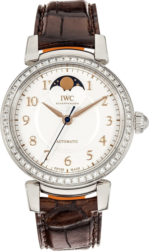 Dameklokke IW459307 Da Vinci Hvit/Lær Ø36 mm