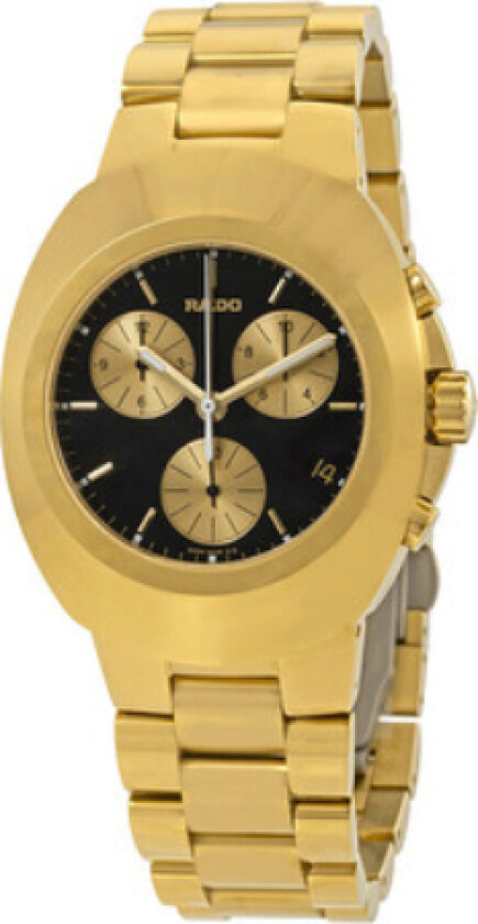 Herreklokke R12949153 New Original Sort/Gulltonet stål Ø38 mm