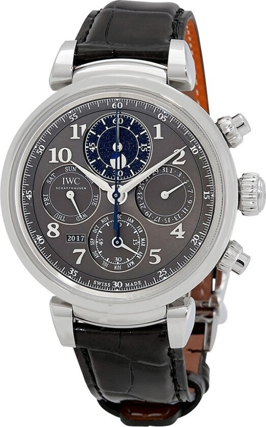Herreklokke IW392103 Da Vinci Grå/Lær Ø43 mm