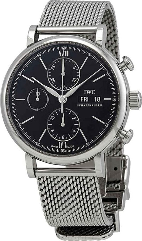 Herreklokke IW391030 Portofino Sort/Stål Ø42 mm