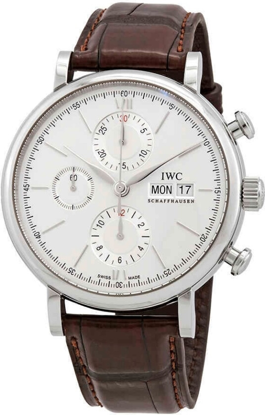 Herreklokke IW391027 Portofino Sølvfarget/Lær Ø42 mm