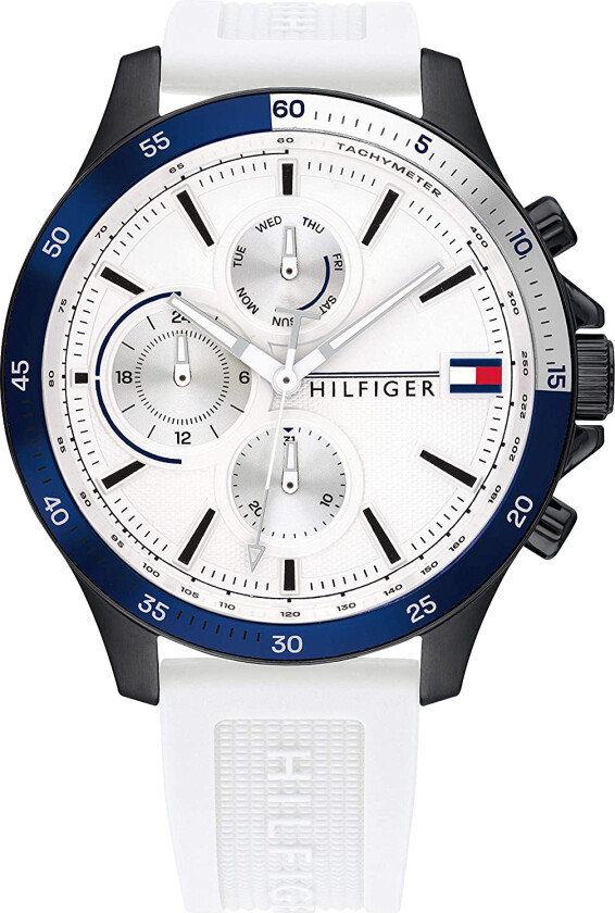 Herreklokke 1791723 Hvit/Gummi Ø46 mm