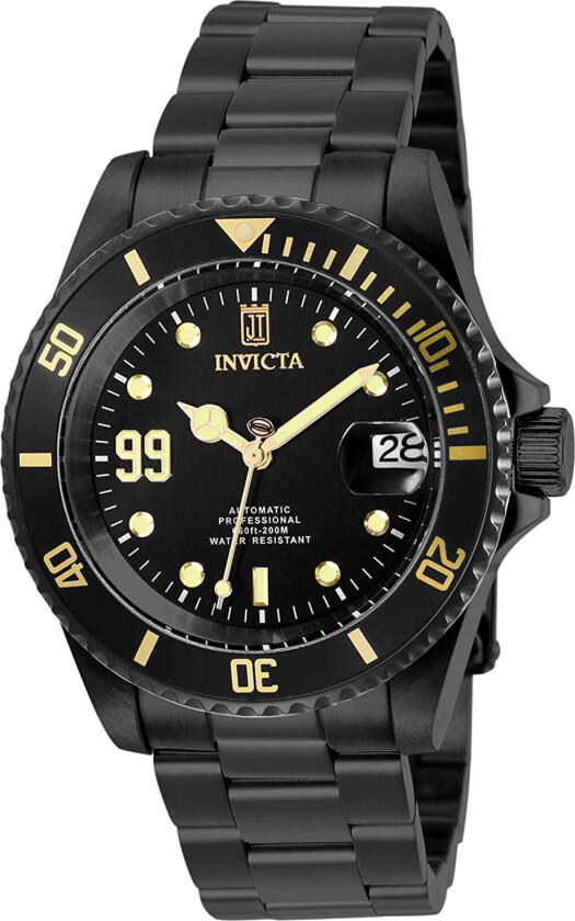 Herreklokke 30199 Jason Taylor Sort/Stål Ø40 mm