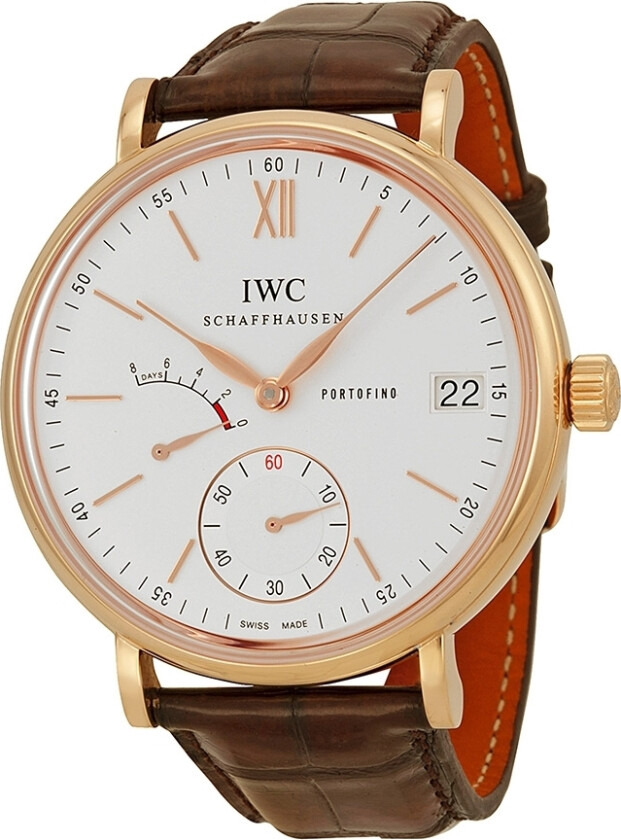 Herreklokke IW510107 Portofino Sølvfarget/Lær Ø45 mm
