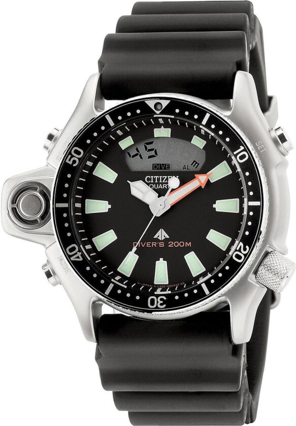 Herreklokke JP2000-08E Aquatimer Sort/Gummi