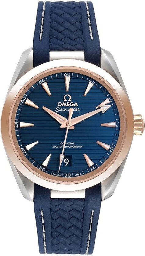 220.23.38.20.03.001 Seamaster Aqua Terra 150M Blå/Lær Ø38 mm