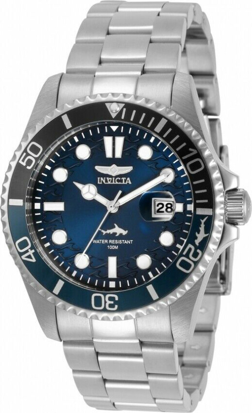 Herreklokke 30807 Blå/Stål Ø43 mm