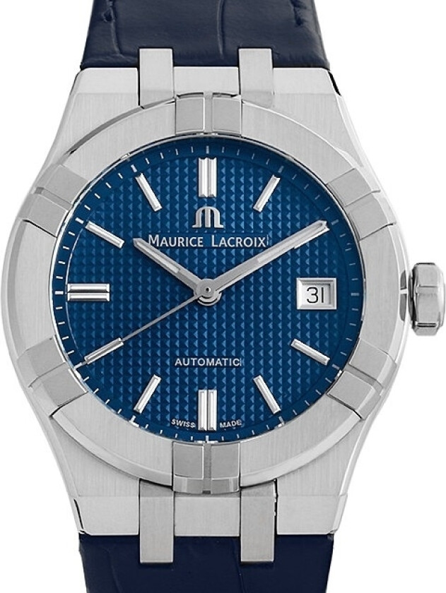 Herreklokke AI6007-SS001-430-1 Aikon Blå/Lær Ø39 mm