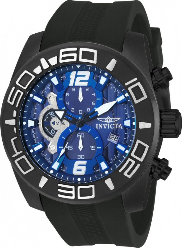 Herreklokke 22813 Pro Diver Blå/Gummi Ø50 mm