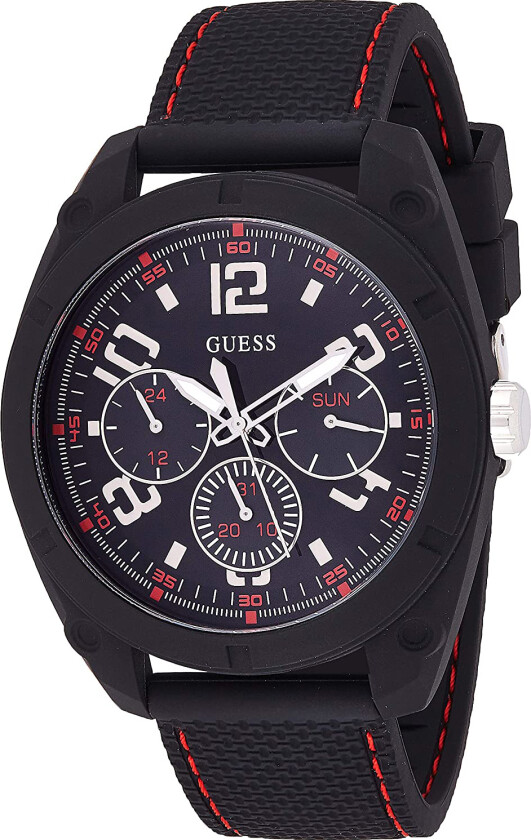 Herreklokke W1256G1 Sort/Gummi Ø46 mm