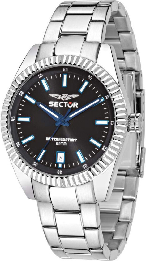 Herreklokke R3253476001 Sort/Stål Ø41 mm