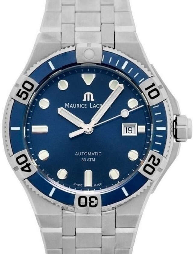 Herreklokke AI6058-SS002-430-2 Aikon Blå/Stål Ø43