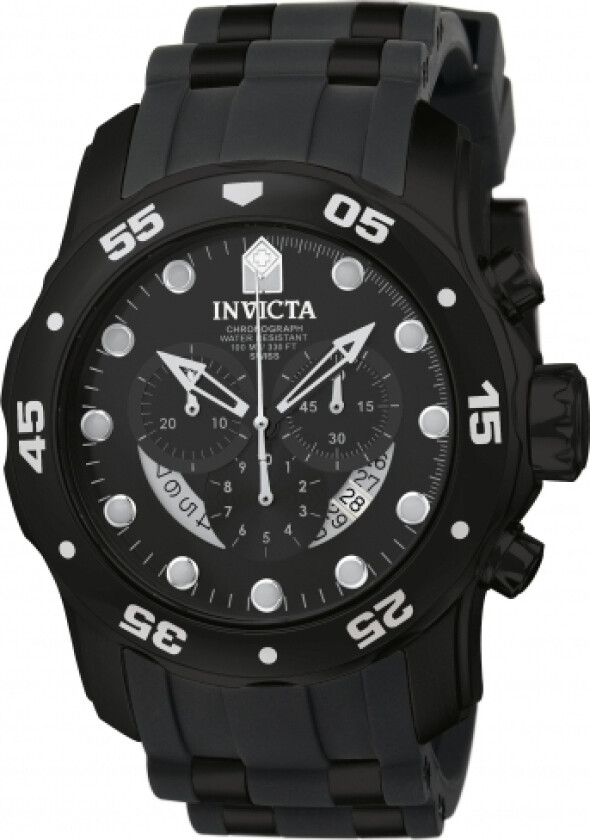 Herreklokke 6986 Pro Diver Sort/Gummi Ø48.8 mm