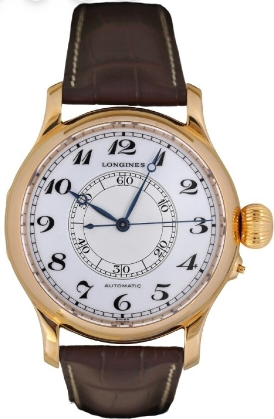 Herreklokke L2.713.8.13.0 Heritage Weems Hvit/Lær Ø47.5 mm