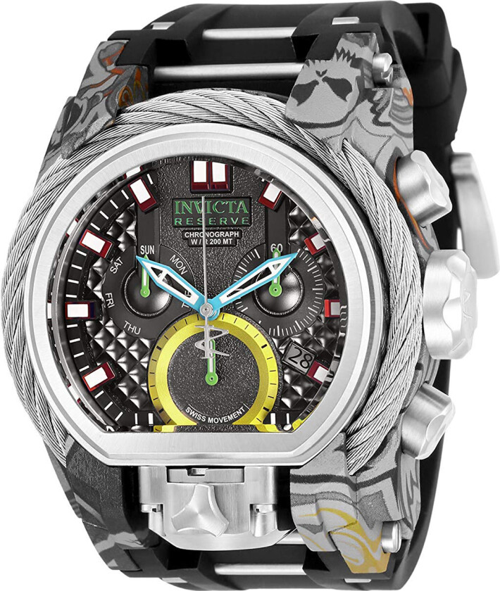 Herreklokke 26443 Reserve Sort/Gummi Ø52 mm