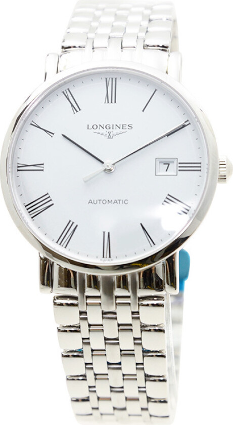 Herreklokke L4.910.4.11.6 Elegant Hvit/Stål Ø39 mm