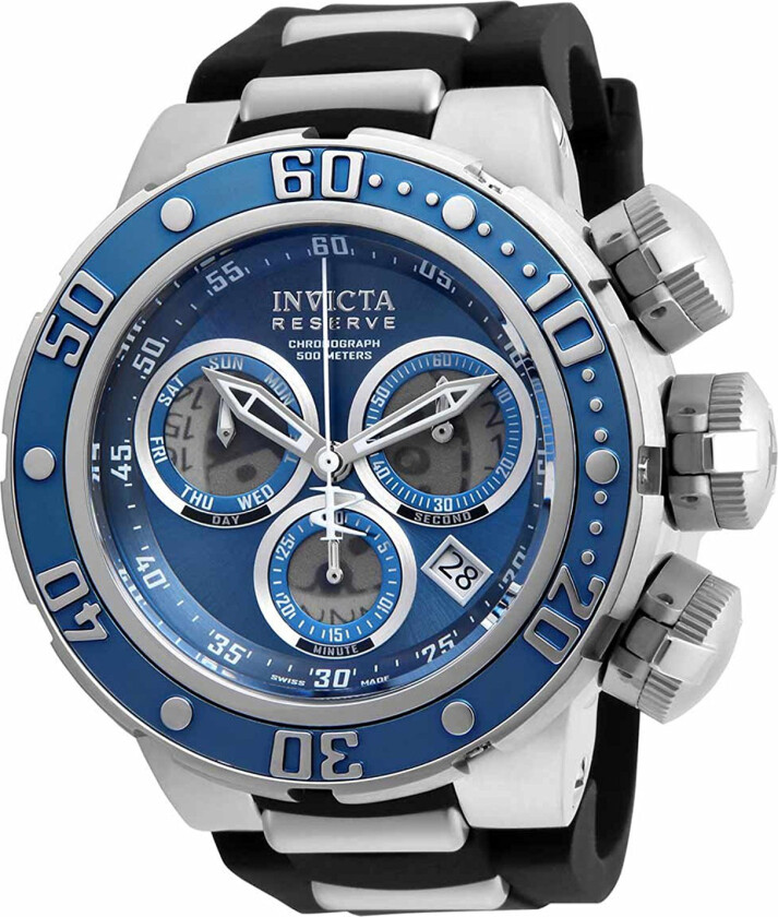 Herreklokke 21643 Reserve Blå/Stål Ø52 mm
