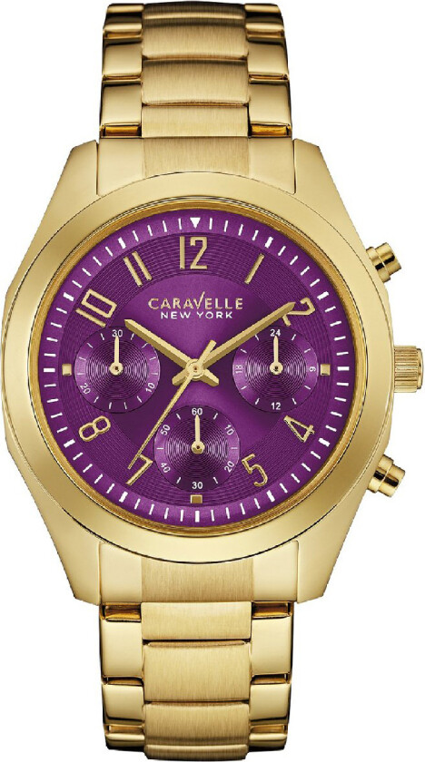 Dameklokke 44L200 Caravelle Lilla/Gulltonet stål Ø36 mm