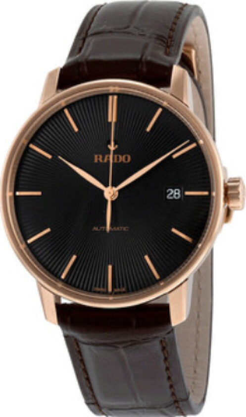 Herreklokke R22861165 Coupole Sort/Lær Ø38 mm