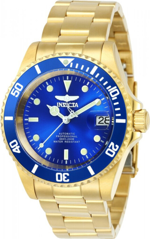 Herreklokke 24763 Pro Diver Blå/Gulltonet stål Ø40 mm