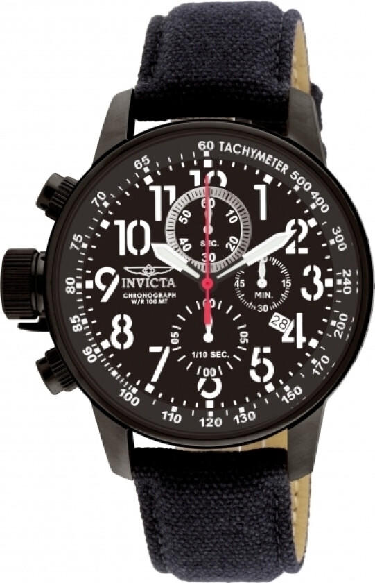 Herreklokke 1517 Force Sort/Tekstil Ø45 mm