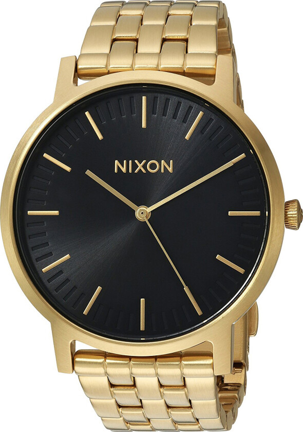 Herreklokke A10572042-00 Sort/Gulltonet stål Ø40 mm