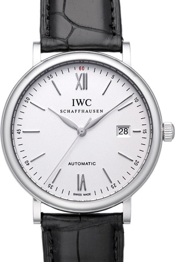 Herreklokke IW356501 Portofino Sølvfarget/Lær Ø40 mm