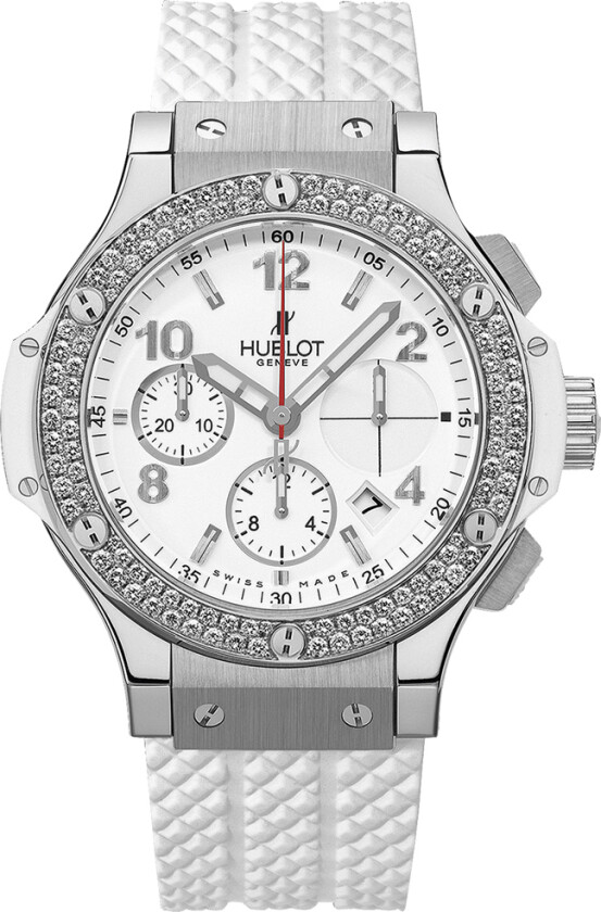 Dameklokke 342.SE.230.RW.114 Big Bang Hvit/Gummi Ø41 mm