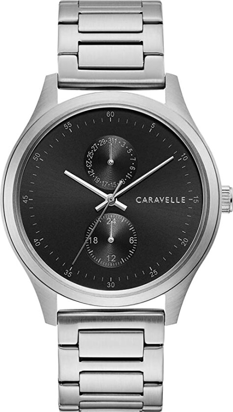 Herreklokke 43C121 Caravelle Sort/Stål Ø41 mm
