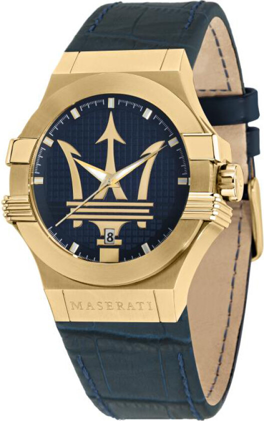 Herreklokke R8851108035 Potenza Blå/Lær Ø42 mm