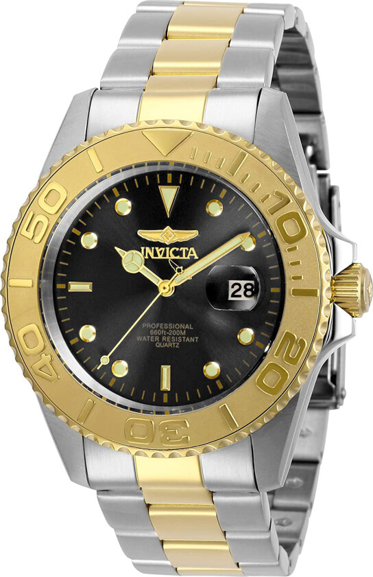 Herreklokke 29948 Pro Diver Sort/Gulltonet stål Ø43 mm