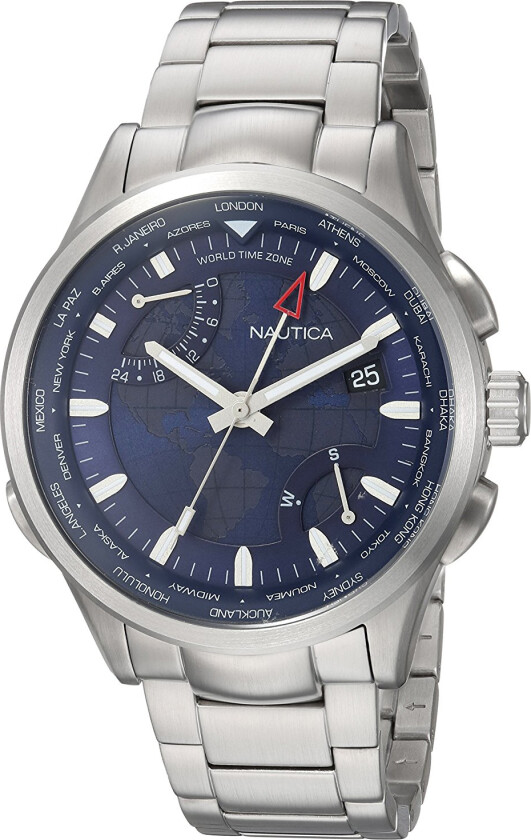 Herreklokke NAPSHG003 Multifunction Blå/Stål Ø44 mm