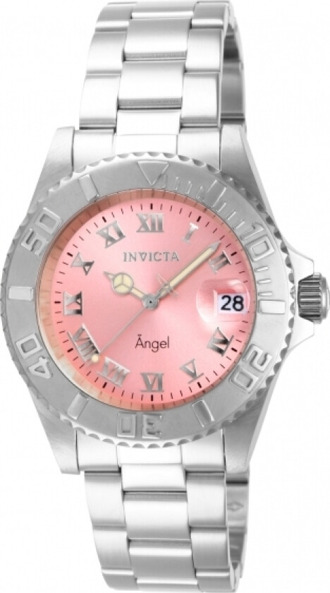Dameklokke 14360 Angel Rosa/Stål Ø40 mm