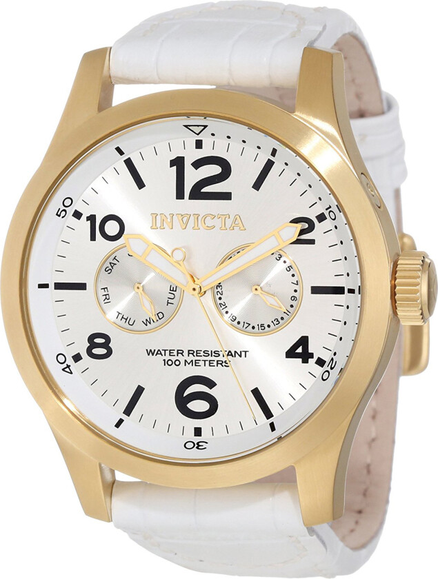 Herreklokke 12174 Specialty Hvit/Lær Ø48 mm