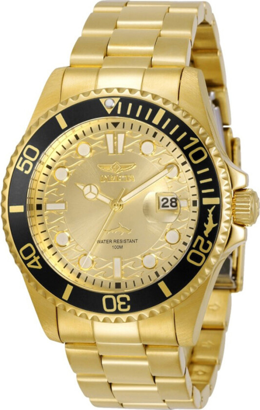 Herreklokke 30025 Pro Diver Gull/Gulltonet stål Ø43 mm