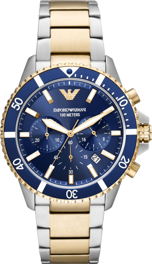 Herreklokke AR11362 World Explorer Blå/Gulltonet