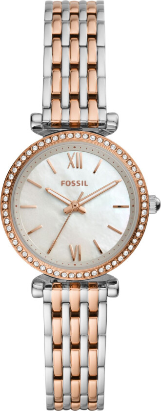 Dameklokke ES4649 Carlie Mini Hvit/Rose-gulltonet stål Ø28 mm