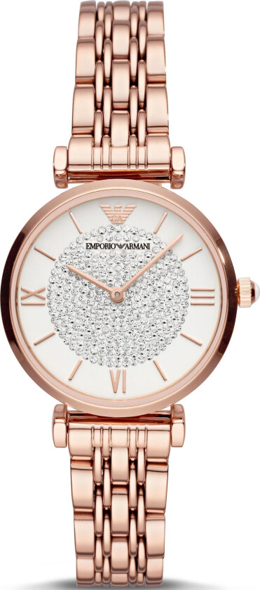Dameklokke AR11244 Gianni T-Bar Hvit/Rose-gulltonet