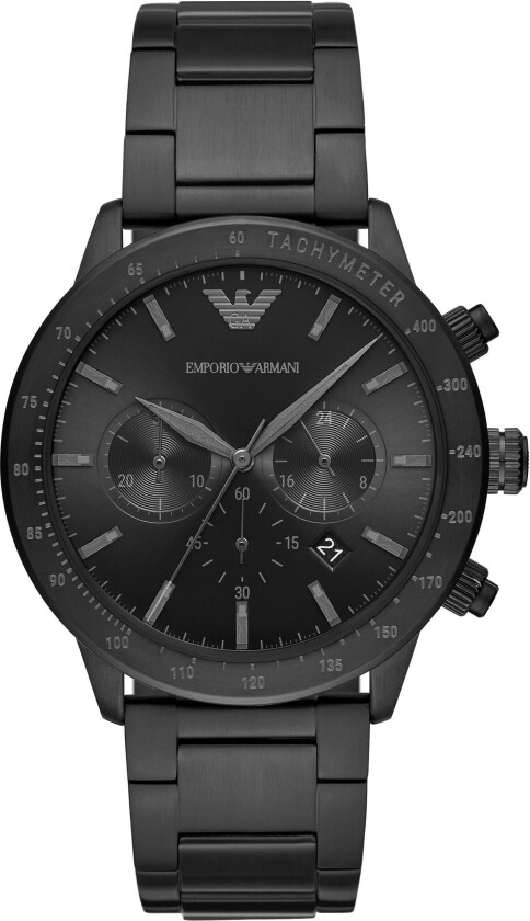 Herreklokke AR11242 Mario Sort/Stål Ø43 mm